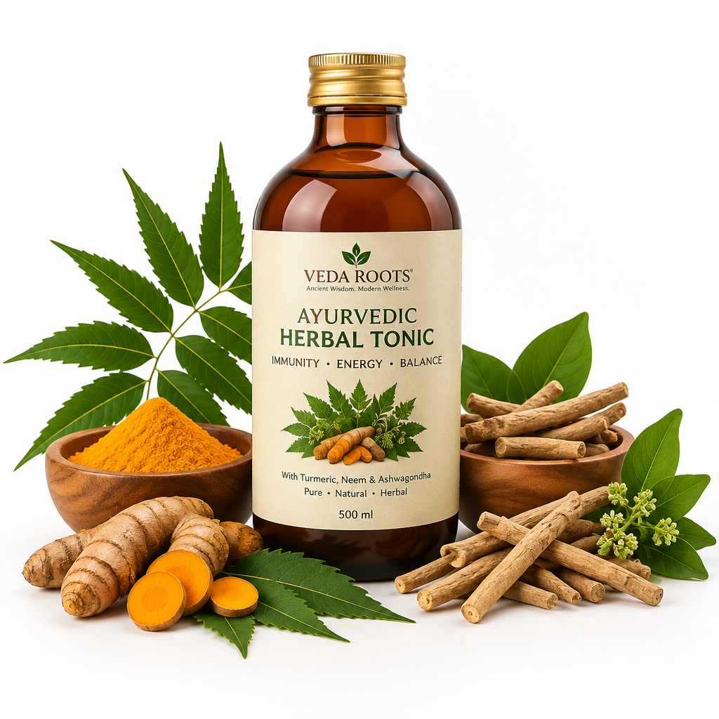 Ayurvedic Herbal Wellness Oil with natural herbs