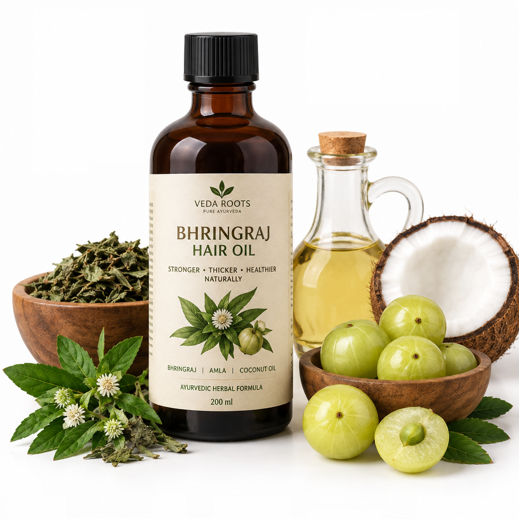 Ayurvedic Herbal Hair Oil with Bhringraj and Amla