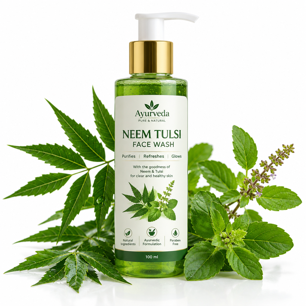 Ayurvedic Neem Tulsi Face Wash bottle