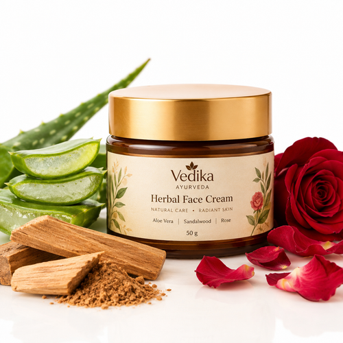 Ayurvedic Herbal Face Cream with natural ingredients