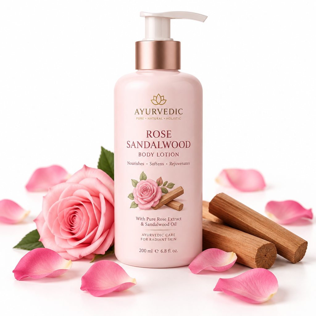 Ayurvedic Rose Sandalwood Body Lotion bottle